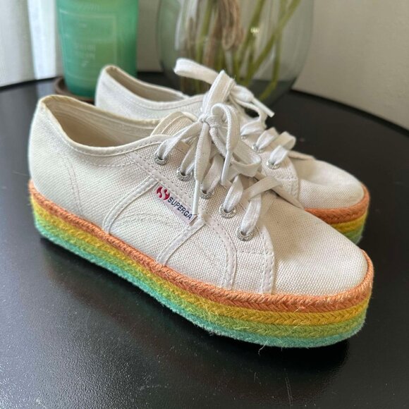 Superga Shoes Superga Pastel Tie Dye Platform Sneakers Womens